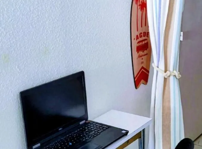 Mom' Blue Paradise Front De 3 Etoiles 61 M2 Cap'diem 3 Clim - Ideal Pr Un Sejour De 15j Ou ! Wifi, Lit 160 - 4e Ascenseur, Parking, Piscine, Petanque, Ping-pong - Pistes Cyclables - Golf & Tennis A 10 Mn Apartment Agde