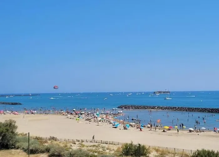 Mom' Blue Paradise Front De 61 M2 Cap'diem 3 étoiles - Idéal Pour Un De 15j Ou ! 3 Clim, Wifi, Lit 160 - 4è Ascenseur, Parking, Piscine, Pétanque, Ping-pong - Pistes Cyclables - Golf&tennis à 10 Mn Agde