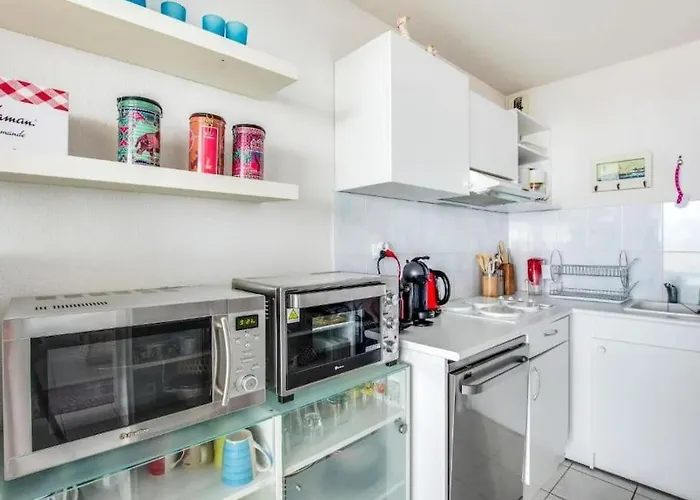 Mom' Blue Paradise Front De 61 M2 Cap'diem 3 étoiles - Idéal Pour Un De 15j Ou ! 3 Clim, Wifi, Lit 160 - 4è Ascenseur, Parking, Piscine, Pétanque, Ping-pong - Pistes Cyclables - Golf&tennis à 10 Mn Appartement *