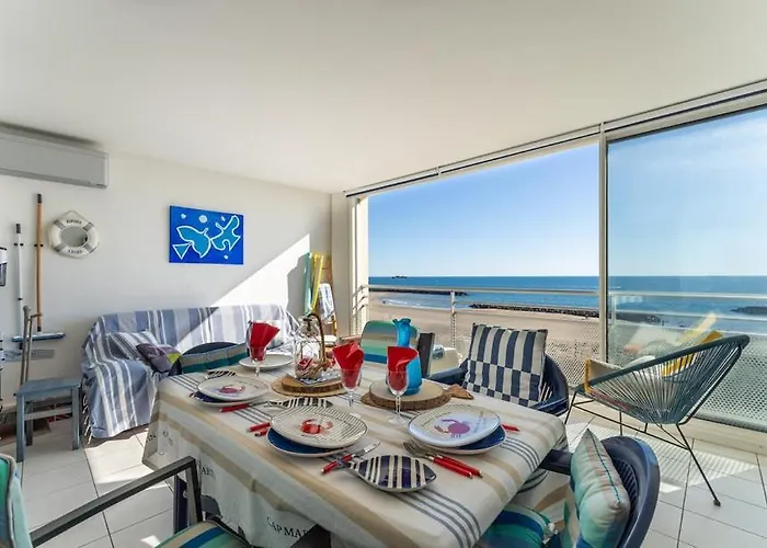 Mom' Blue Paradise Front De 3 Etoiles 61 M2 Cap'diem 3 Clim - Ideal Pr Un Sejour De 15j Ou ! Wifi, Lit 160 - 4e Ascenseur, Parking, Piscine, Petanque, Ping-pong - Pistes Cyclables - Golf & Tennis A 10 Mn * 아그